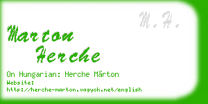 marton herche business card