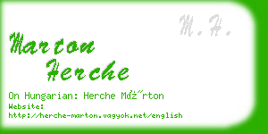 marton herche business card